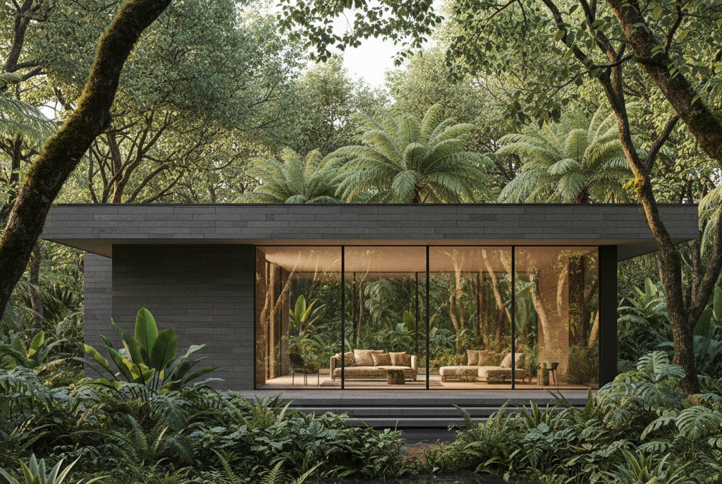DIY kit home built with insulated panels, modern modular prefabricated housing solution